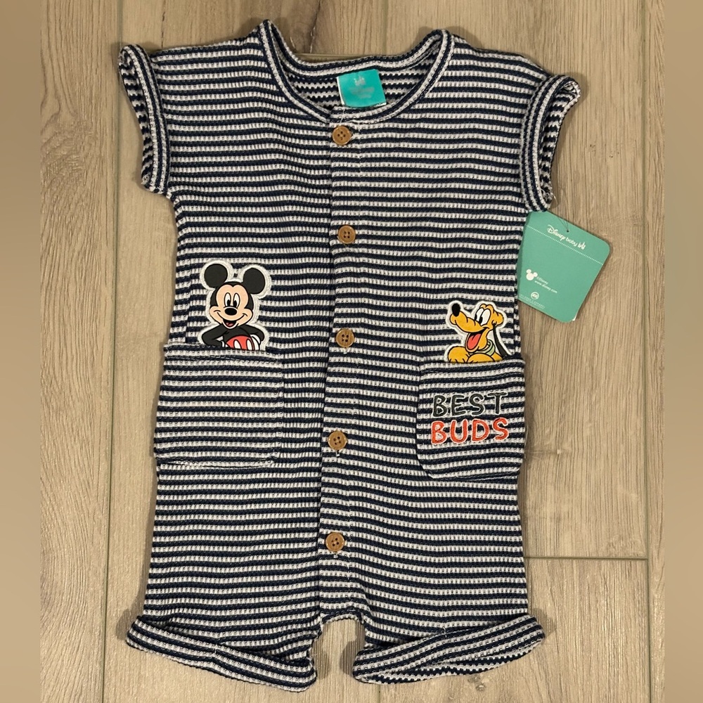 Disney Baby “Best Buds” Romper | Mickey & Pluto